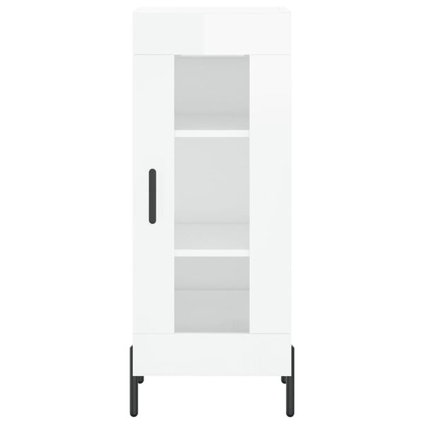 vidaXL Ντουλάπι Γυαλιστερό Λευκό 34,5x34x90 εκ. Επεξεργασμένο Ξύλο