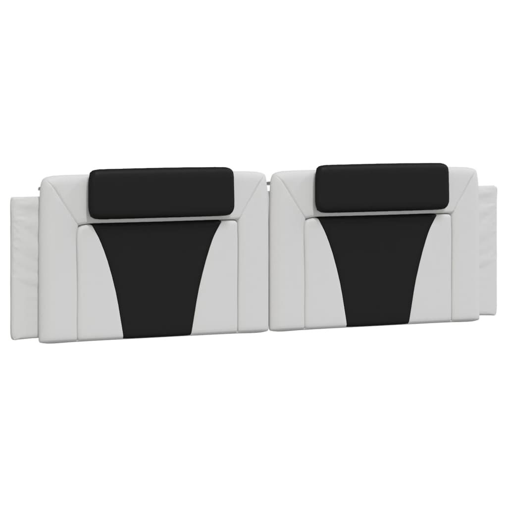 vidaXL Κρεβάτι με Στρώμα Μαύρο/Λευκό 180x200 εκ. από Συνθετικό Δέρμα