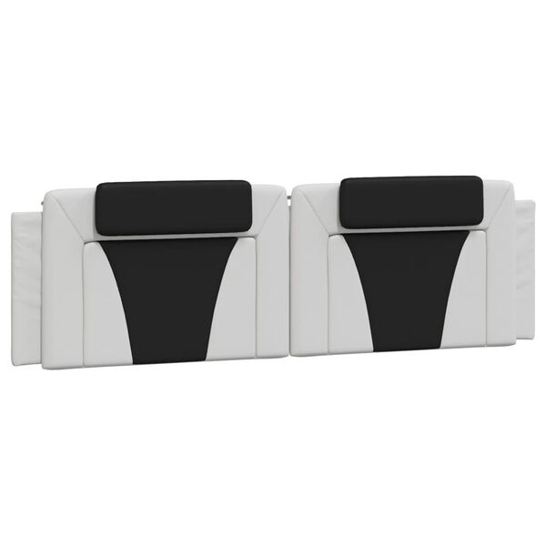 vidaXL Κρεβάτι με Στρώμα Μαύρο/Λευκό 180x200 εκ. από Συνθετικό Δέρμα