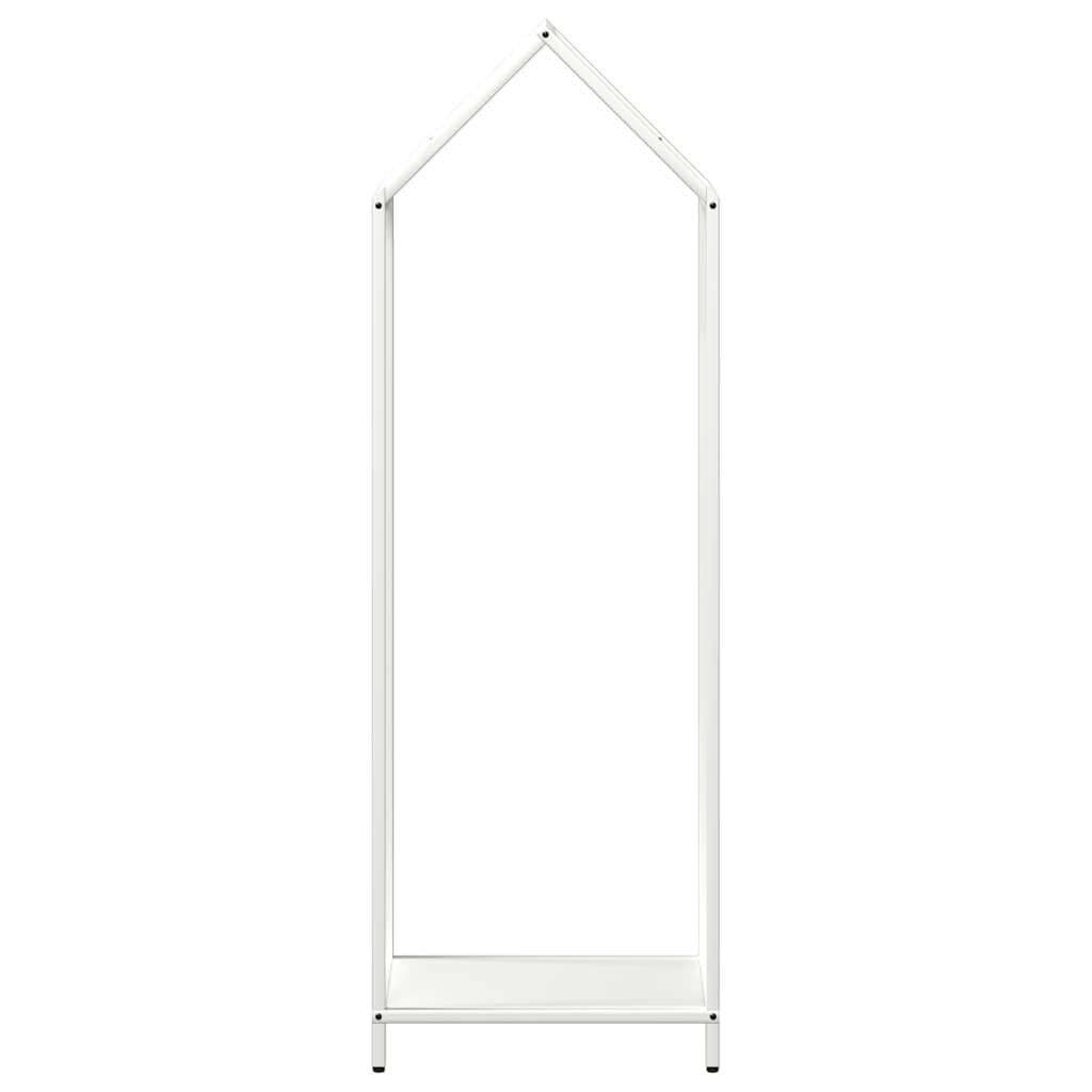 vidaXL Ράφι για καυσόξυλα Λευκό 40x25x120 cm Ατσάλι ψυχρής έλασης