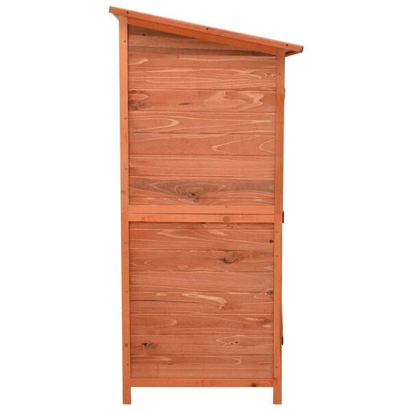 vidaXL Αποθήκη Εργαλείων Κήπου 136x75x160 εκ. από Μασίφ Ξύλο Ελάτης