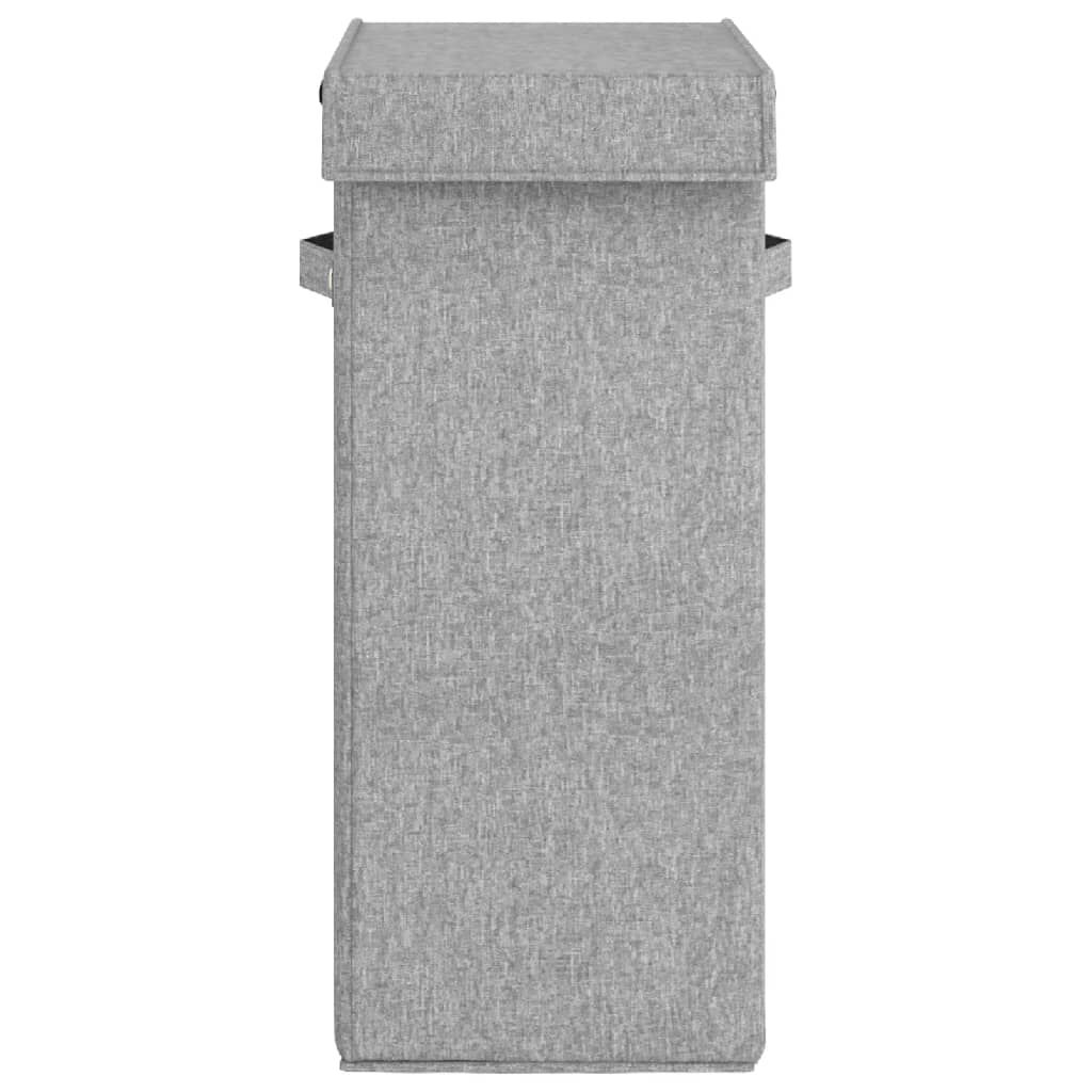 vidaXL Καλάθι Απλύτων Πτυσσόμενο Γκρι 26x34,5x59,5 εκ. Συνθετικό Λινό