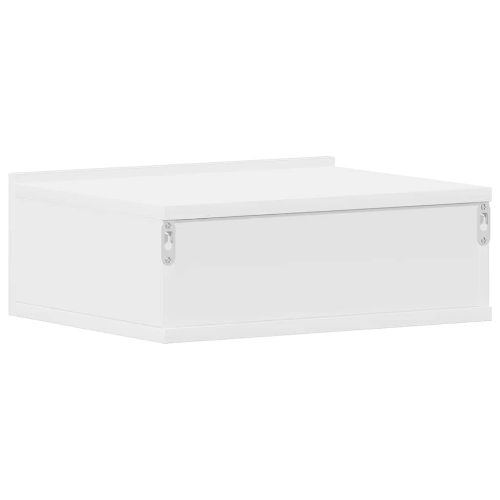 vidaXL Κομοδίνα Κρεμαστά 2 τεμ. Λευκά 40 x 30 x 15 εκ. Επεξ. Ξύλο