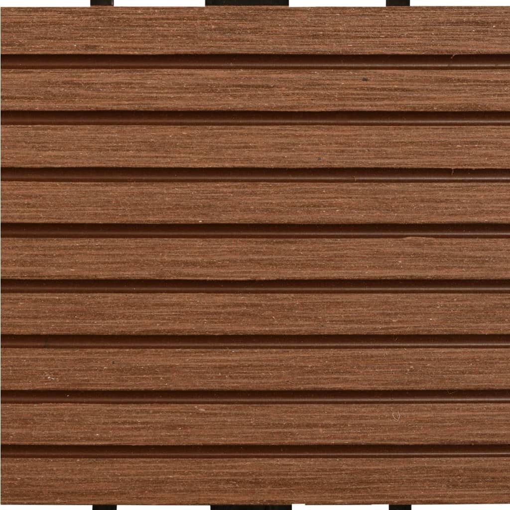 Συνθετικό Πλακάκι WPC 30x30cm 11τμχ 1m2 Καφέ