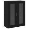 vidaXL Highboard Επιτοίχιο 2 pcs Μαύρη δρυς 69.5 x 34 x 180 εκ.