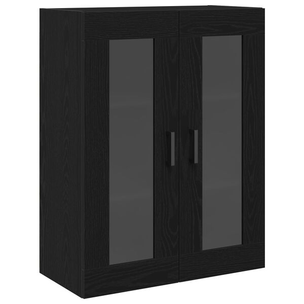 vidaXL Highboard Επιτοίχιο 2 pcs Μαύρη δρυς 69.5 x 34 x 180 εκ.