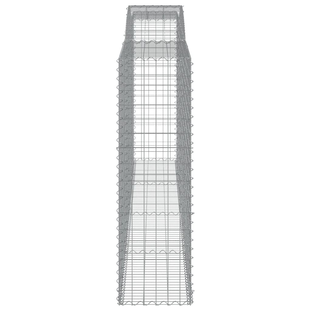vidaXL Συρματοκιβώτια Τοξωτά 5 τεμ. 400x50x160/180 εκ. Γαλβαν. Ατσάλι