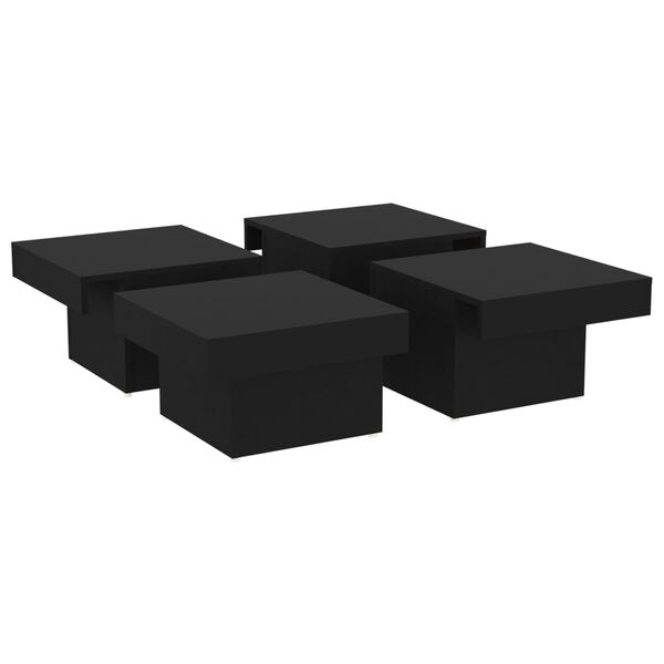 vidaXL Τραπεζάκι Σαλονιού Μαύρο 90 x 90 x 28 εκ. Επεξεργασμένο Ξύλο