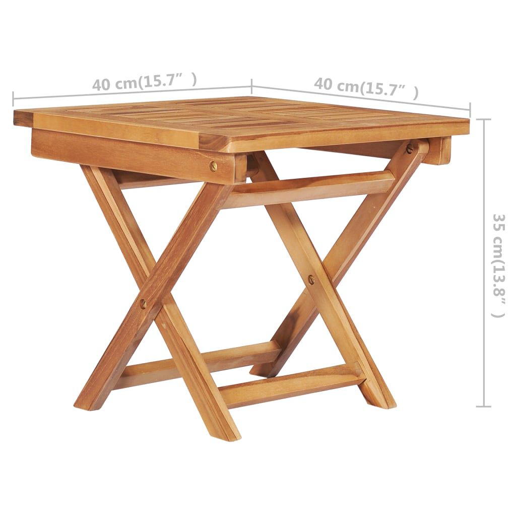 vidaXL Ξαπλώστρες 2 τεμ. από Μασίφ Ξύλο Teak με Τραπέζι και Μαξιλάρι