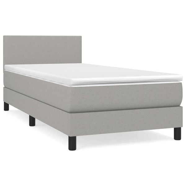 vidaXL &Kappa;&rho;&epsilon;&beta;ά&tau;&iota; Boxspring &mu;&epsilon; &Sigma;&tau;&rho;ώ&mu;&alpha; &Alpha;&nu;&omicron;&iota;&chi;&tau;ό &Gamma;&kappa;&rho;&iota; 90x190 &epsilon;&kappa;. &Upsilon;&phi;&alpha;&sigma;&mu;ά&tau;&iota;&nu;&omicron;
