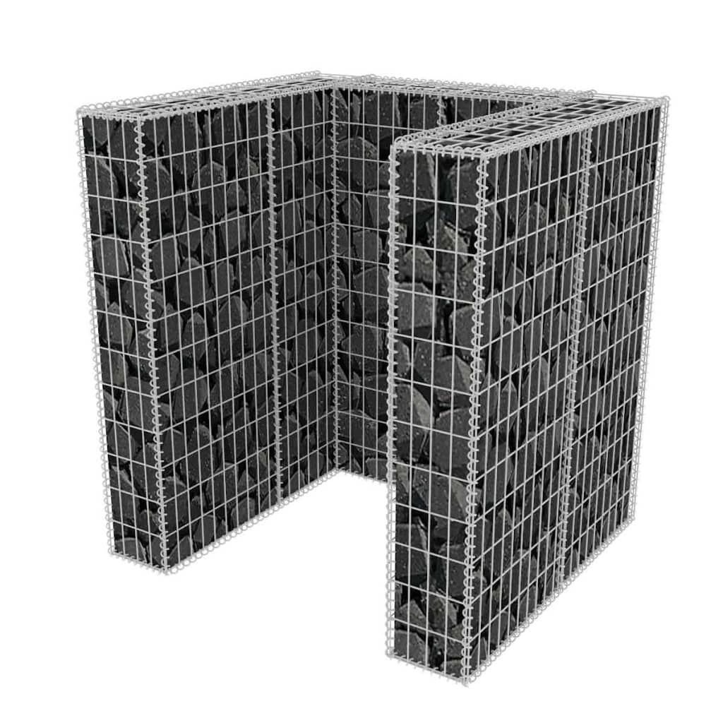vidaXL Πλαίσιο Μονό για Κάδο Απορριμμάτων 110x100x120 εκ. Ατσάλινο