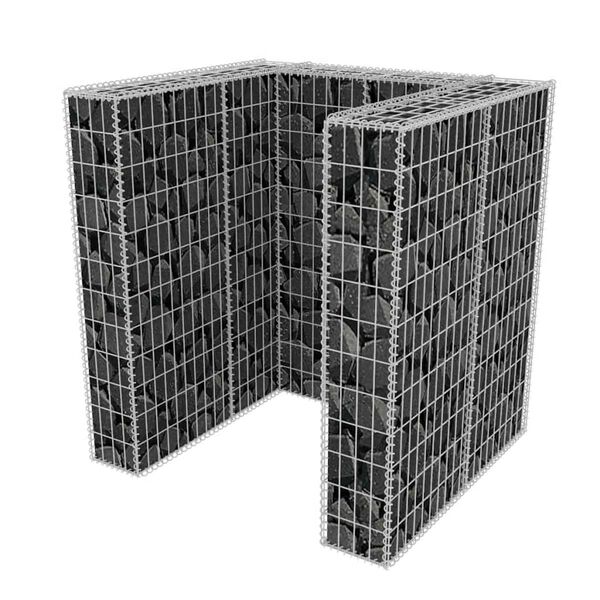 vidaXL Πλαίσιο Μονό για Κάδο Απορριμμάτων 110x100x120 εκ. Ατσάλινο