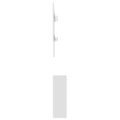 vidaXL Σετ Επίπλων Χολ Λευκό 100 x 25 x 76,5 εκ. από Μοριοσανίδα
