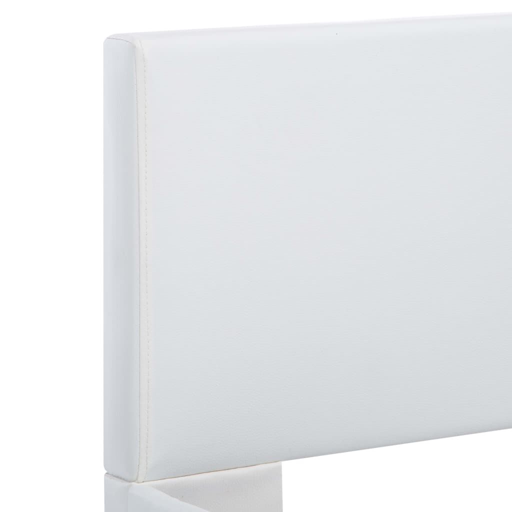 vidaXL Πλαίσιο Κρεβατιού με LED Λευκό 120x200 εκ. από Συνθετικό Δέρμα