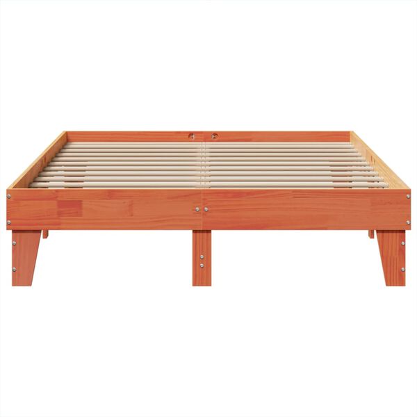 vidaXL Σκελετός Κρεβ. Χωρίς Στρώμα Καφέ Κεριού 150x200 εκ Μασίφ Πεύκο