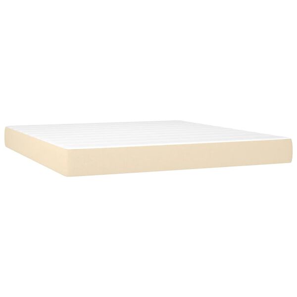vidaXL Στρώμα με Pocket Springs Κρεμ 180x200x20 εκ. Υφασμάτινο