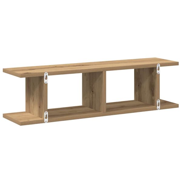 vidaXL Ραφιέρες Τοίχου 2 τεμ. Αρτισιανή Δρυς 75x18x20εκ. Επεξεργ. Ξύλο