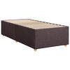 vidaXL Κρεβάτι Boxspring με Στρώμα Σκούρο Καφέ 90x200 εκ. Υφασμάτινο
