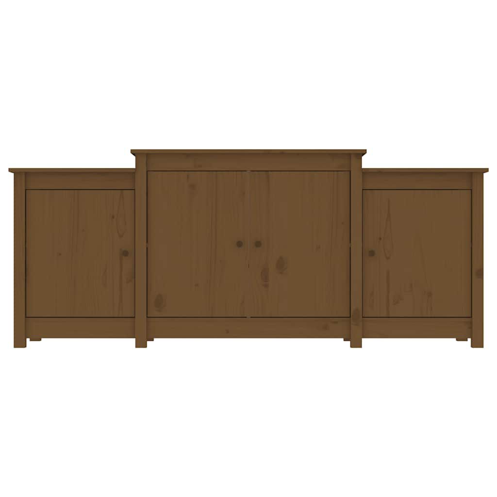 vidaXL Ντουλάπι Καφέ Μελί 164x37x68 εκ. από Μασίφ Ξύλο Πεύκου