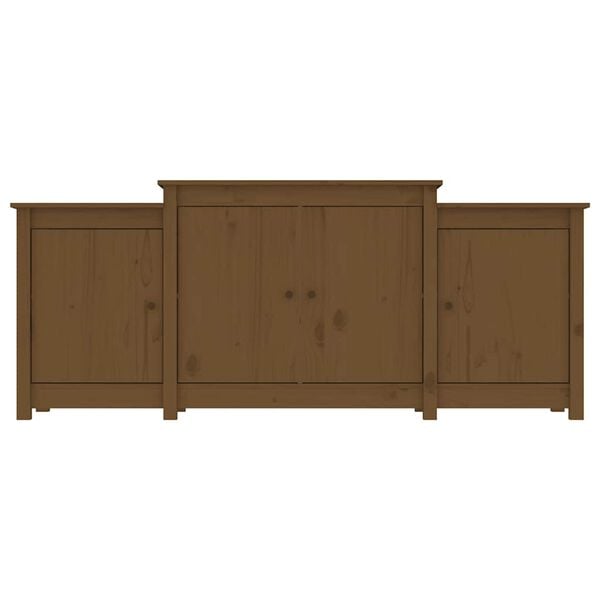 vidaXL Ντουλάπι Καφέ Μελί 164x37x68 εκ. από Μασίφ Ξύλο Πεύκου
