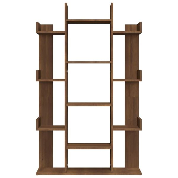 vidaXL Βιβλιοθήκη Καφέ Δρυς 86x25,5x140 εκ. από Επεξεργασμένο Ξύλο