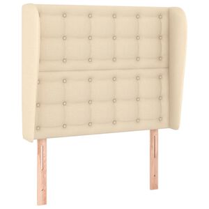 vidaXL Κεφαλάρι με Πτερύγια Κρεμ 83x23x118/128 εκ. Υφασμάτινο