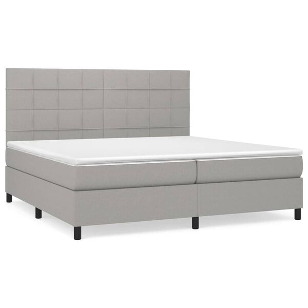 vidaXL &Kappa;&rho;&epsilon;&beta;ά&tau;&iota; Boxspring &mu;&epsilon; &Sigma;&tau;&rho;ώ&mu;&alpha; &Alpha;&nu;&omicron;&iota;&chi;&tau;ό &Gamma;&kappa;&rho;&iota; 200x200 &epsilon;&kappa;. &Upsilon;&phi;&alpha;&sigma;&mu;ά&tau;&iota;&nu;&omicron;