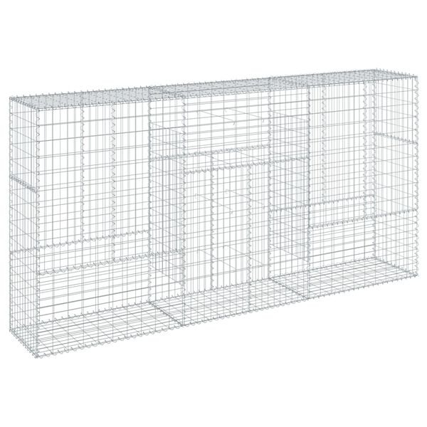 vidaXL Συρματοκιβώτιο με Κάλυμμα 300x50x150εκ. από Γαλβανισμένο Χάλυβα