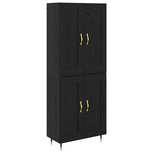 vidaXL Highboard &Mu;&alpha;ύ&rho;&eta; &Omicron;&xi;&upsilon;ά 69,5 x 34 x 90 &epsilon;&kappa;. &Epsilon;&pi;&epsilon;&xi;&epsilon;&rho;&gamma;&alpha;&sigma;&mu;έ&nu;&omicron; &xi;ύ&lambda;&omicron;