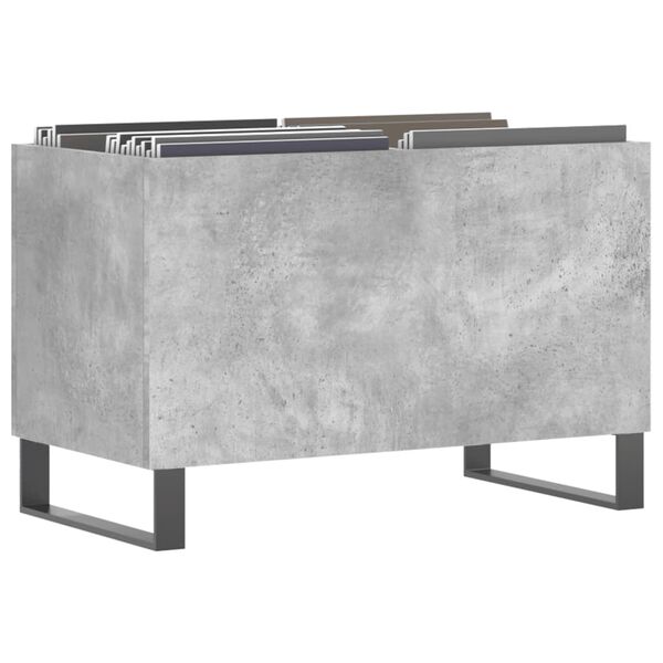 vidaXL Δισκοθήκη Γκρι Σκυροδέματος 74,5x38x48 εκ. Επεξεργασμένο Ξύλο