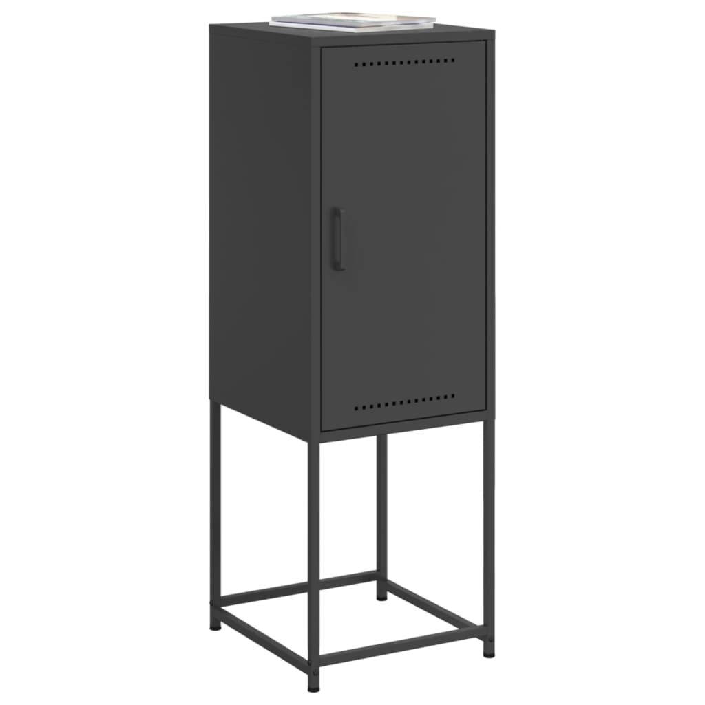 vidaXL Ντουλάπι Μαύρο 36x39x107 εκ. από Ατσάλι