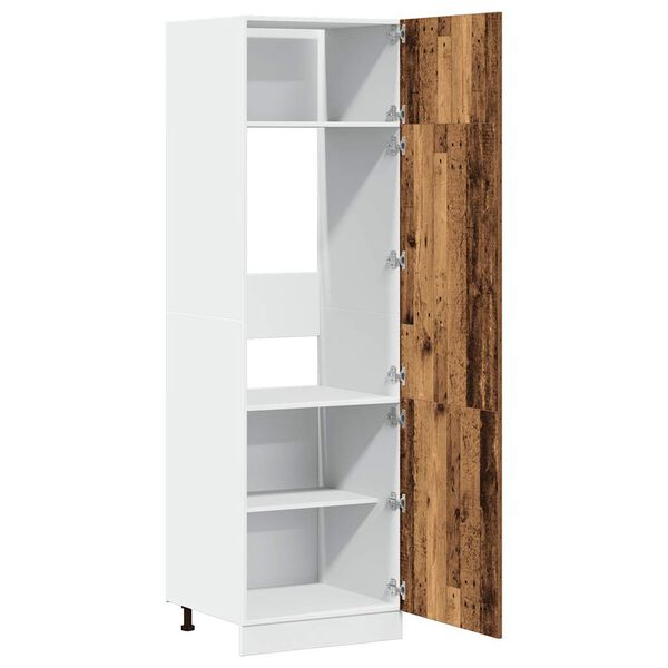 vidaXL Ντουλάπι ψυγείου Lyon Παλιό ξύλο 60x57x207 εκ.