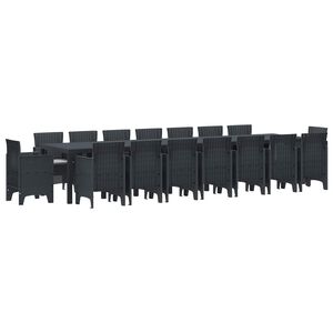 vidaXL &Sigma;&epsilon;&tau; &Tau;&rho;&alpha;&pi;&epsilon;&zeta;&alpha;&rho;ί&alpha;&sigmaf; &Kappa;ή&pi;&omicron;&upsilon; &mu;&epsilon; &Mu;&alpha;&xi;&iota;&lambda;ά&rho;&iota;&alpha; 17 pcs &Alpha;&nu;&theta;&rho;&alpha;&kappa;ί PP