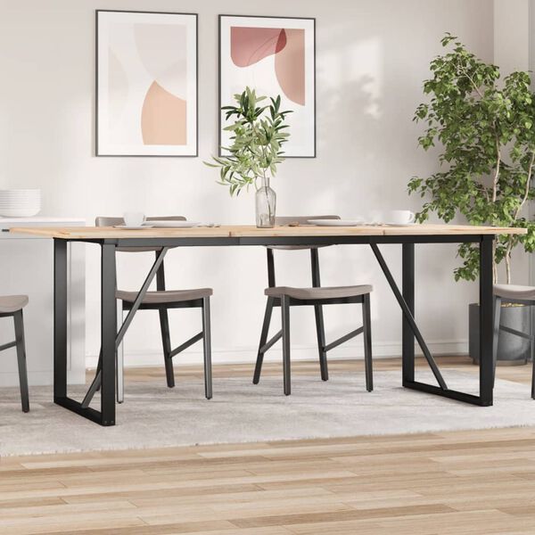 vidaXL Πόδια Τραπεζαρίας σε Σχήμα «Ο» 160x80x73 εκ. Ατσάλι