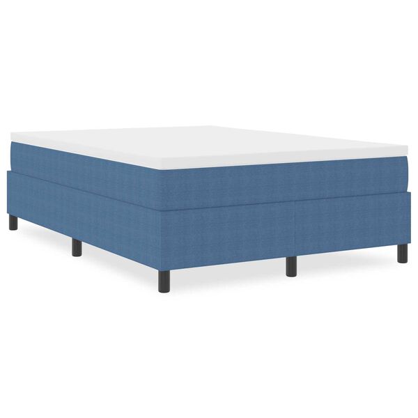 vidaXL Κρεβάτι με ελατήρια Μπλε 160 x 200 cm Βελούδο