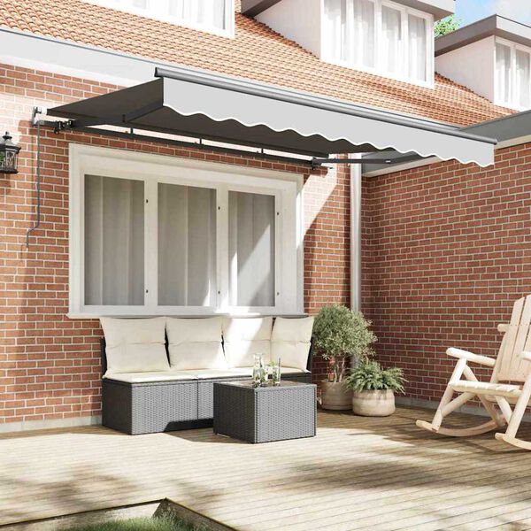 vidaXL Σκελετός Τέντας Ανθρακί 2.5 x 2 m Μέταλλο
