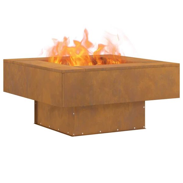 vidaXL Φωτιά Καφέ 80 x 80 x 40 cm Ατσάλι σκληρυθέν στον αέρα