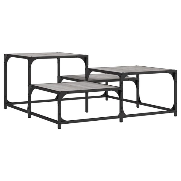 vidaXL Τραπεζάκι Σαλονιού Γκρι Sonoma 87,5x87,5x40 εκ. Επεξεργ. Ξύλο