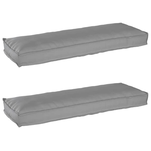 vidaXL Σετ Μαξιλαριών Πάγου 2 pcs Γκρι 120 x 40 x 8 εκ Ύφασμα Oxford