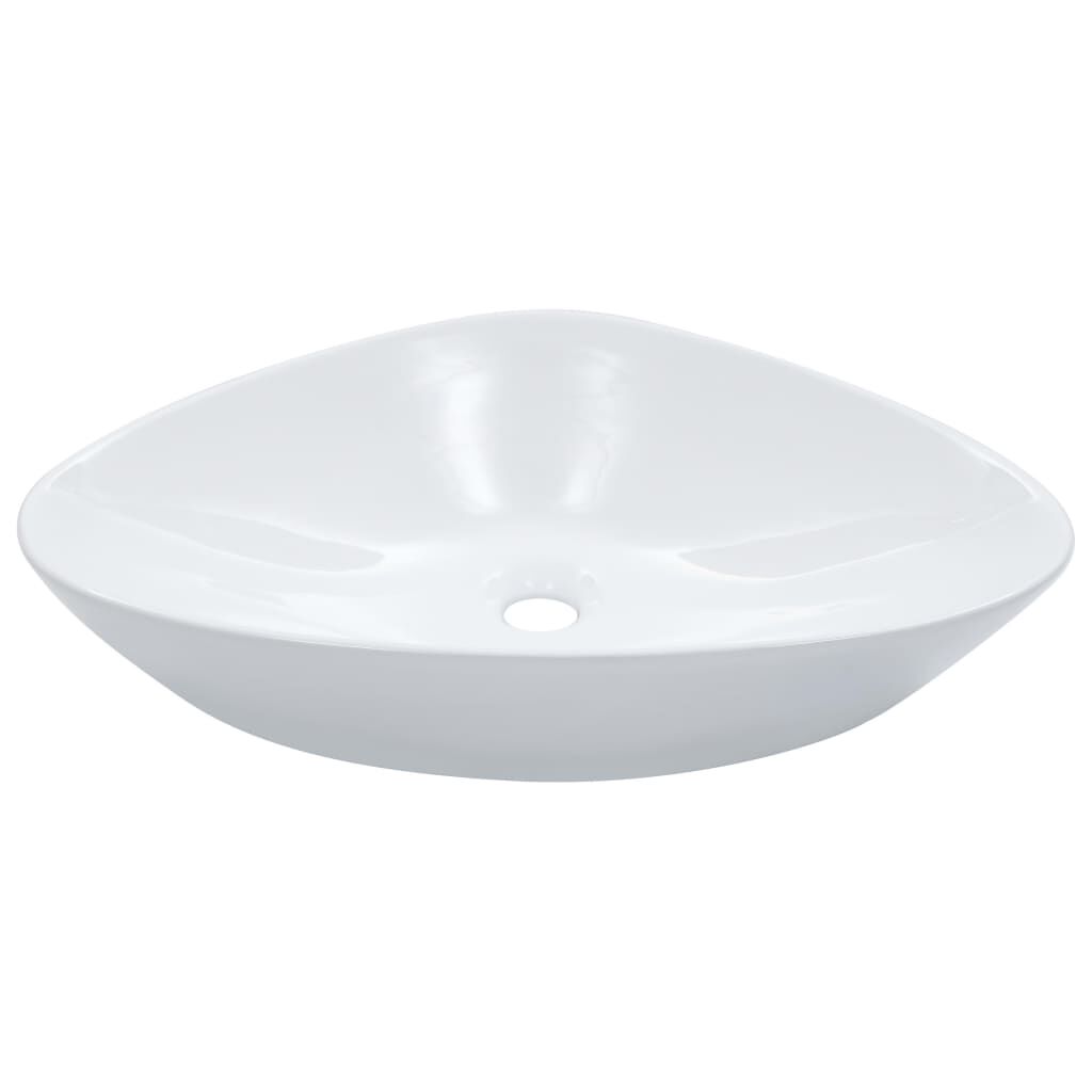 vidaXL Νιπτήρας Λευκός 58,5 x 39 x 14 εκ. Κεραμικός