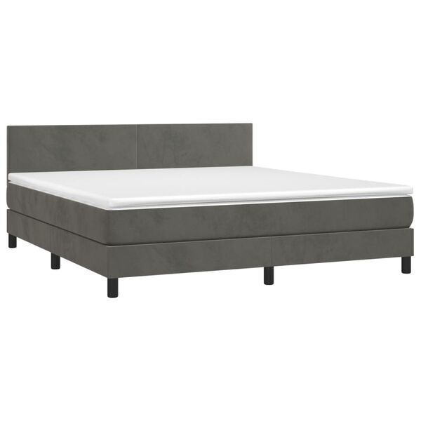 vidaXL &Kappa;&rho;&epsilon;&beta;ά&tau;&iota; Boxspring &mu;&epsilon; &Sigma;&tau;&rho;ώ&mu;&alpha; & LED &Sigma;&kappa;. &Gamma;&kappa;&rho;&iota; 180x200&epsilon;&kappa;. &Beta;&epsilon;&lambda;&omicron;ύ&delta;&iota;&nu;&omicron;