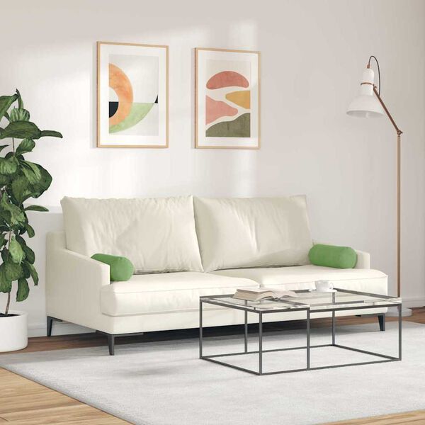 vidaXL Μαξιλάρια Στήριγμα 2 pcs Ανοιχτό Πράσινο Ø 15 x 40 εκ