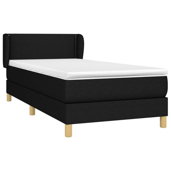 vidaXL &Kappa;&rho;&epsilon;&beta;ά&tau;&iota; Boxspring &mu;&epsilon; &Sigma;&tau;&rho;ώ&mu;&alpha; &Mu;&alpha;ύ&rho;&omicron; 90x190 &epsilon;&kappa;.&Upsilon;&phi;&alpha;&sigma;&mu;ά&tau;&iota;&nu;&omicron;