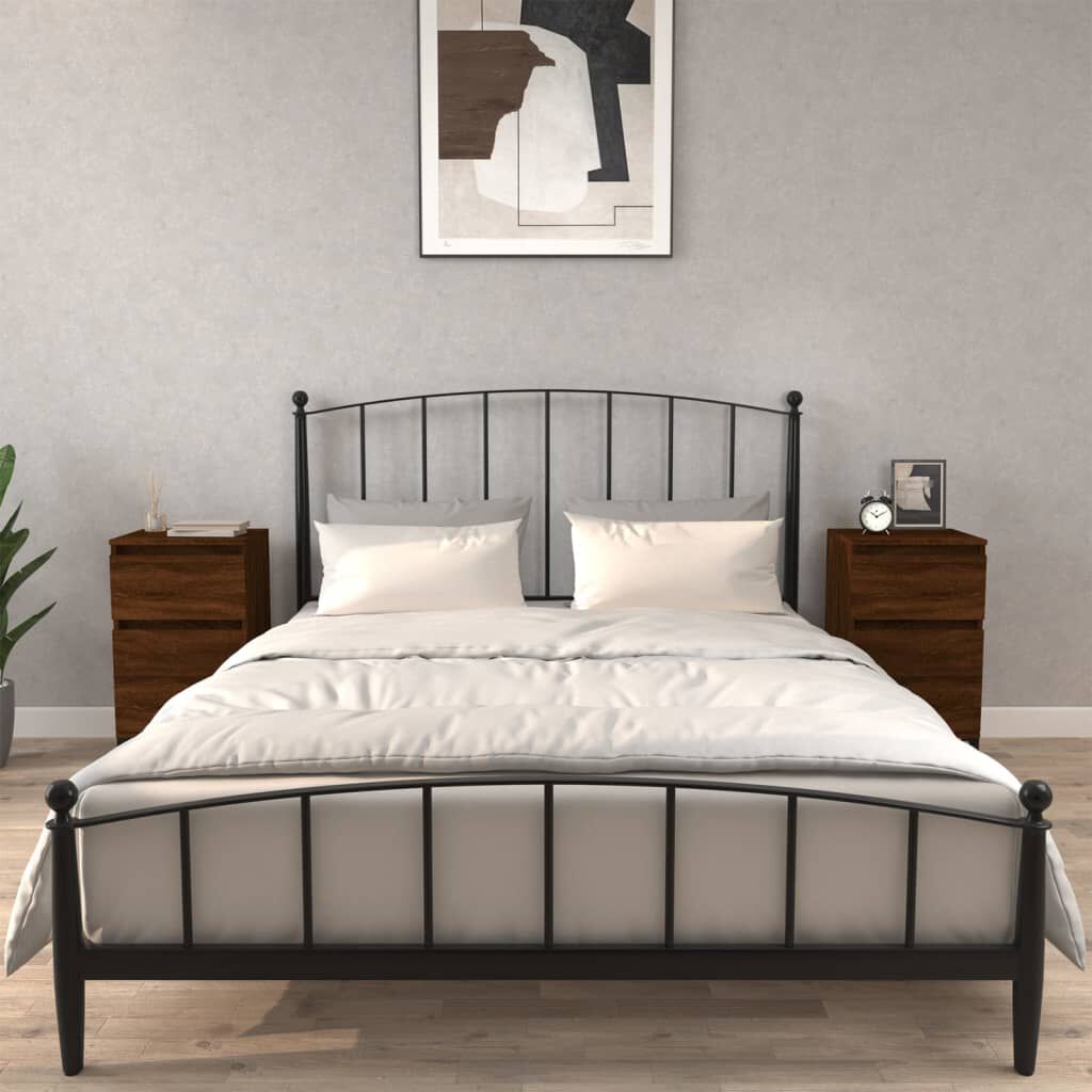 vidaXL Κομοδίνα 2 τεμ. Καφέ Δρυς 40x35x70 εκ.
