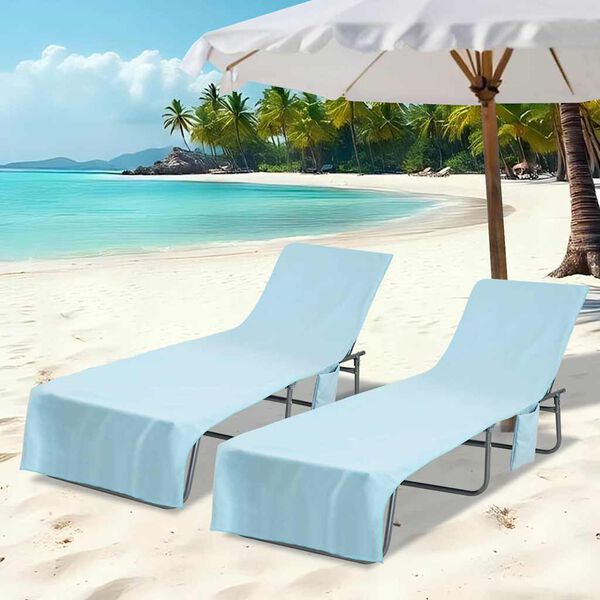 vidaXL Πετσέτες ξαπλώστρας 2 pcs Μπλε 210 x 75 cm