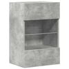 vidaXL Κρεμαστά ντουλάπια με φώτα LED για τηλεόραση 2 Τεμ Γκρι Σκυροδέματος 40x30x60,5 εκ.