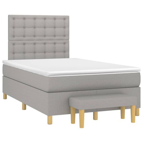 vidaXL &Kappa;&rho;&epsilon;&beta;ά&tau;&iota; Boxspring &mu;&epsilon; &Sigma;&tau;&rho;ώ&mu;&alpha; &Alpha;&nu;&omicron;&iota;&chi;&tau;ό &Gamma;&kappa;&rho;&iota; 120x200 &epsilon;&kappa;. &Upsilon;&phi;&alpha;&sigma;&mu;ά&tau;&iota;&nu;&omicron;