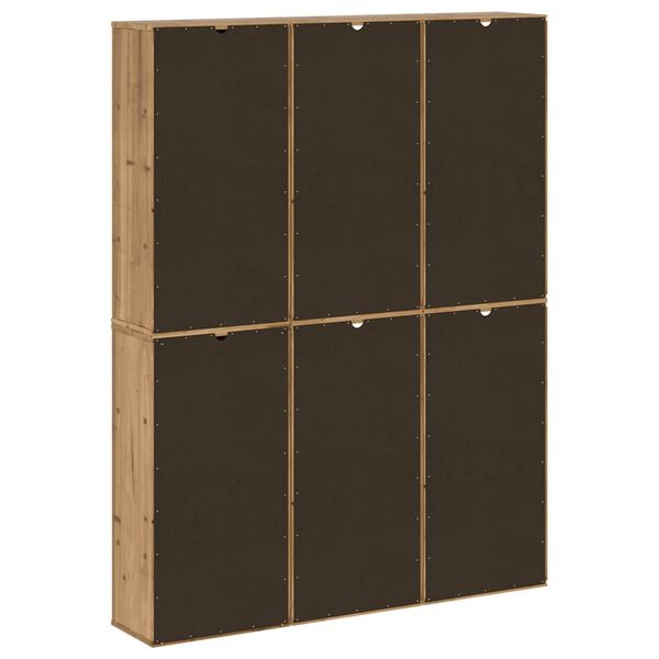 vidaXL Πλαϊνά ντουλάπια 6 τεμ. ODDA 40x24x79 εκ. από Μασίφ Ξύλο Πεύκου