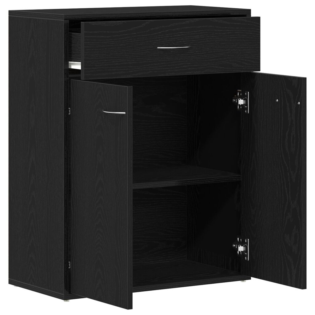VidaXL Πλαϊνό Γραφείο Μαύρο Δρυς 60x30x75 εκ. Επεξεργασμένο Ξύλο