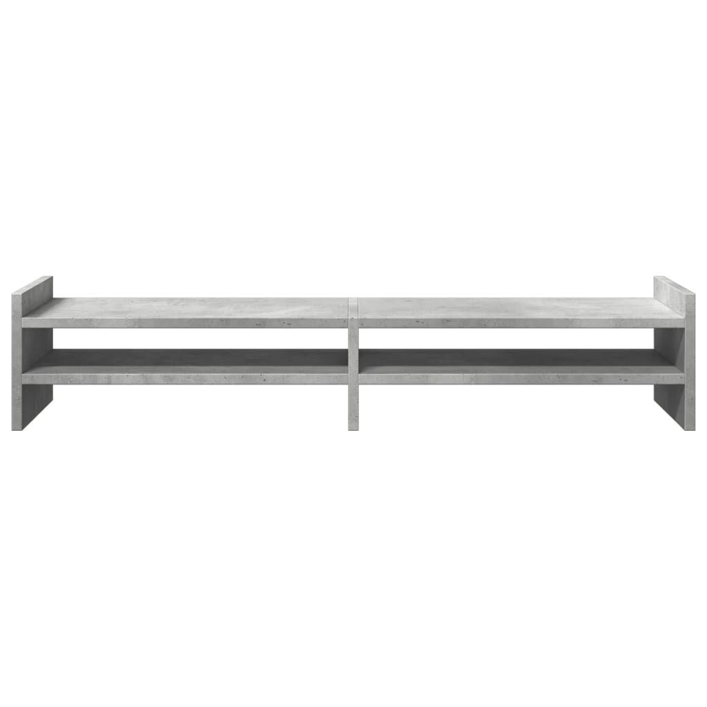 vidaXL Βάση Οθονών Γκρι του Σκυροδέματος 100x27x20 εκ. από Επεξ. Ξύλο